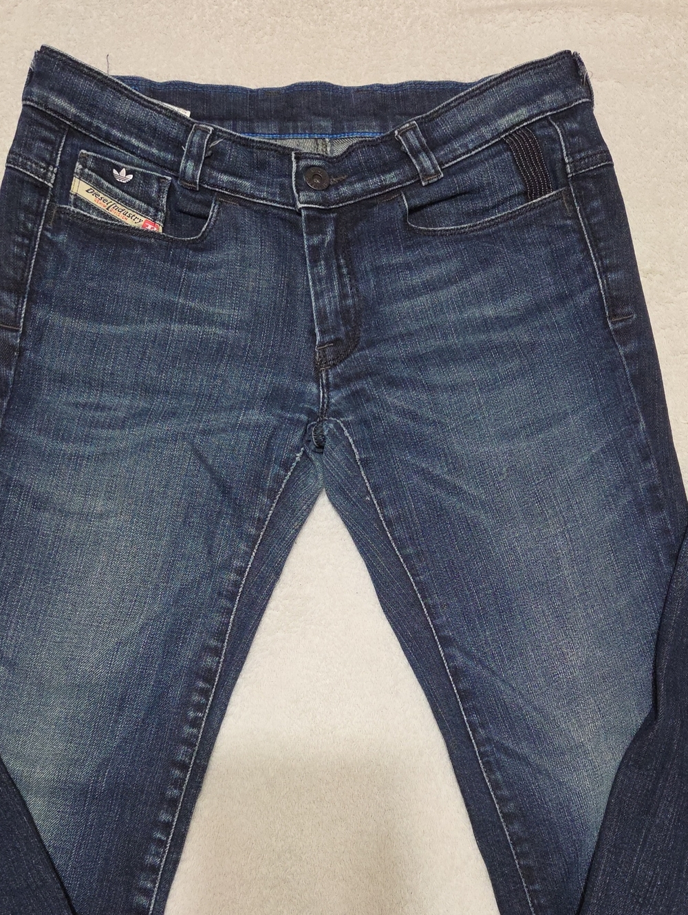 Diesel Industry x Adidas ADI-SOOZY Women's Dark Blue Slim-Straight Jeans